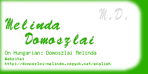 melinda domoszlai business card